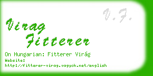 virag fitterer business card